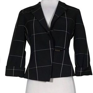 Armani Collezioni Women's Windowpane Buckled Blazer